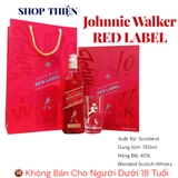 Hộp Quà Johnnie Walker Red Label 750ml Kèm Ly | Blended Scotch Whisky Scotland