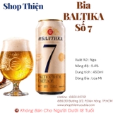 Bia Nga Baltika Số 7 Export 5.4% - Lon 450ml - Vị Lager Cao Cấp
