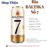 Thùng x 12 lon Bia Baltika Số 7 Export Light Lon 900ml - Bia Nga Nhập Khẩu