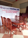 Bàn ăn bầu dục gỗ gõ đỏ - MSP:  BABDG