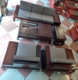 BỘ SOFA CHÂN HƯƠU GỖ GÕ VÀNG . MSP : BSF305