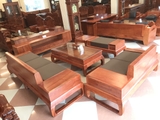 Bộ bàn ghế chân hươu phòng khách 2 loại Gỗ Hương đá và Gỗ Gõ đỏ - MSP: GCHHĐ385