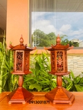 Đèn Thờ Mái Cong Gỗ Hương . MSP : DTMC900