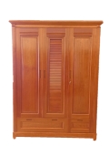 Tủ 3 buồng soi đũa cánh chớp gỗ lát - MSP: T3BSĐCCL86