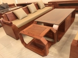 Bộ bàn ghế kim cương cân phòng khách 2 loại Gỗ Hương Đá và Gỗ Gõ đỏ - MSP: GKCCHĐ395