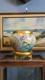 bình gốm sứ Jar limoges mạ viền cổ vàng
