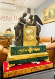 Đồng hồ tượng Cupid và psyche đá đỏ size lớn