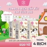 [THÙNG 4 BỊCH] Khăn Giấy Rút Cao Cấp C&E Cute Dog 1280 Tờ - 4 Lớp Tiện Dụng, Khăn Giấy Đa Năng, Khăn Giấy Ăn, Thấm Nhanh Tốt, Dùng Cho Gia Đình Và Văn Phòng Giấy Vệ Sinh giay  rut