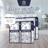 [THÙNG 4 Bịch] Khăn Giấy Ăn Cao Cấp C&E - Hoạ Tiết Flower Tissue - Phiên Bản Classic Khăn Giấy Lau Đa Năng, An Toàn Cho Làn Da Nhạy Cảm Giấy Vệ Sinh Toilet giay  rut
