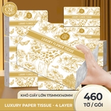 [THÙNG 20 GÓI] Khăn Giấy Ăn Cao Cấp C&E - LUXURY FLOWER TISSUE 8D Dạng Gói Nhỏ Để Bàn Giấy Vệ Sinh