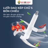 Máy xay thịt đa năng CHEF&CHEF dung tích 2L dao xay 4 lưỡi tiện lợi.