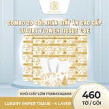 [THÙNG 20 GÓI] Khăn Giấy Ăn Cao Cấp C&E - LUXURY FLOWER TISSUE 8D Dạng Gói Nhỏ Để Bàn Giấy Vệ Sinh