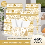 [THÙNG 20 GÓI] Khăn Giấy Ăn Cao Cấp C&E - LUXURY FLOWER TISSUE 8D Dạng Gói Nhỏ Để Bàn Giấy Vệ Sinh