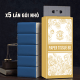 [6 bịch] Khăn giấy rút đáy cao cấp C&E Luxury Flower 1100 tờ / bịch hoa văn 8D dập nổi 4 lớp mềm mịn sử dụng đa năng
