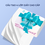 Combo 20 gói giấy ăn cao cấp C&E nơ xanh Bowknot khổ lớn 4 lớp dai mềm 460 tờ /gói kích thước size L- 140x175mm - Miễn ship