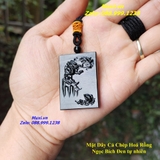 MẶT DÂY CHUYỀN CÁ CHÉP HOÁ RỒNG NGỌC BÍCH ĐEN