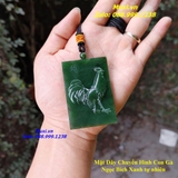 MẶT DÂY CHUYỀN HÌNH CON GÀ NGỌC BÍCH XANH TỰ NHIÊN