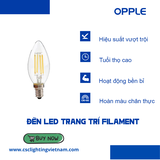 Bóng OPPLE LED Fila Ecomax C35 E14 - Hiệu ứng ánh sáng như bóng sợi đốt, tiết kiệm năng lượng