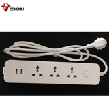 Ổ Cắm Điện Gongniu 3 Ổ Đa Năng + 2 USB 1 Công Tắc – Công Suất 10A/250/2500W – Trắng – Chính Hãng (N103U)