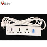 Ổ Cắm Chống Sét Gongniu 3 Ổ Đa Năng 1 Công Tắc 2500W – Trắng - Chính hãng - S1030