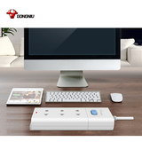 Ổ Cắm Điện Gongniu Đa Năng 3 Ổ 1 Công Tắc – Công Suất 10A/250/2500W – Trắng – Chính Hãng (V1030)