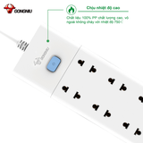 Ổ Cắm Điện Gongniu Đa Năng 8 Ổ 1 Công Tắc – Công Suất 10A/250/2500W – Trắng – Chính Hãng (V1080)