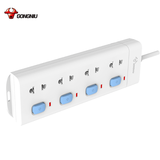 Ổ Cắm Điện Gongniu Đa Năng 4 Ổ 4 Công Tắc – Công Suất 10A/250/2500W – Trắng – Chính Hãng (V3040)