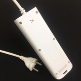 Ổ Cắm Điện Gongniu Đa Năng 3 Ổ 1 Công Tắc – Công Suất 10A/250/2500W – Trắng – Chính Hãng (V1030)