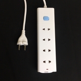 Ổ Cắm Điện Gongniu Đa Năng 4 Ổ 1 Công Tắc – Công Suất 10A/250/2500W – Trắng – Chính Hãng (V1040)