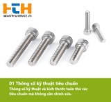 Bu Lông Lục Giác Chìm Inox M6