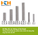 Bu Lông Lục Giác Chìm Inox M16