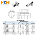 Vòng Bi trượt tuyến tính LM4UU LM6UU LM8UU LM10UU LM12UU LM13UU LM16UU