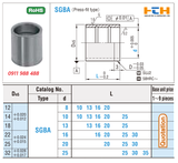 Bạc trơn SGBA10x14