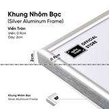 Khung Bằng Khen Hợp Kim Nhôm Bạc Size A5(15x21), A4(21x30cm), A3(30x42cm),...