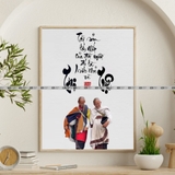 [TMT- 22]Tranh Sư Thầy Thích Minh Tuệ In Trên Giấy Mỹ Thuật Khung Gỗ Composite Nhiều Kích Thước 20x30, 30x40, 40x50cm