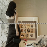 (Matboard Khổ Lớn)Khung Tranh Khăn Lụa Lồng Giấy Bo Khổ Lớn Hermès, Chanel, Dior
