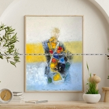 [TMT- 33]Tranh Sư Thầy Thích Minh Tuệ In Trên Giấy Mỹ Thuật Khung Gỗ Composite Nhiều Kích Thước 20x30, 30x40, 40x50cm