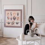 Custom Large Matboard Silk Scarf Framing