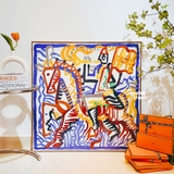 Khung Tranh Khăn Lụa Hermès, Gucci, Chanel 40x40cm, 70x70cm, 90x90cm
