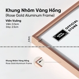 Khung Bằng Khen Hợp Kim Nhôm Vàng Hồng Size A5(15x21), A4(21x30cm), A3(30x42cm),...