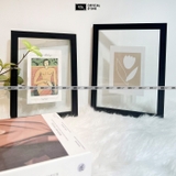 Khung Ảnh Treo Tường 2 Mặt Trong Suốt (Moebe Frame) Qaha Tranh Kích Thước 10x15,13x18,15x21,18x24cm,20x30, 30x40cm
