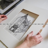 Giấy bo Tranh(Matboard)  – giấy trang trí được sử dụng trong trang trí khung tranh ảnh, khung hình cưới, hình để bàn