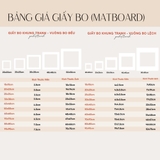 Giấy bo tranh(Matboard) Cao Cấp Nhiều Màu Sắc - Giấy bo chuyên dụng cho triển lãm, trang trí khung tranh, ảnh mọi kích thước