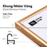 Khung tranh hợp kim nhôm cao cấp viền tròn qaha tranh – nhiều kích thước & đa dạng màu sắc