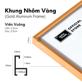 [Size Vuông] Khung tranh hợp kim nhôm cao cấp viền vuông qaha tranh – nhiều kích thước & đa dạng màu sắc