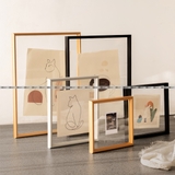 (Moebe Frame)Khung Tranh Hợp Kim Nhôm Trong Suốt 2 Mặt Để Bàn Qaha Tranh Kích Thước 13x18,15x21,18x24
