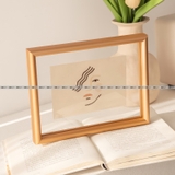 (Moebe Frame)Khung Tranh Hợp Kim Nhôm Trong Suốt 2 Mặt Để Bàn Qaha Tranh Kích Thước 13x18,15x21,18x24