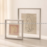 (Moebe Frame)Khung Tranh Hợp Kim Nhôm Trong Suốt 2 Mặt Để Bàn Qaha Tranh Kích Thước 13x18,15x21,18x24