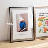 (Moebe Frame)Khung Tranh Hợp Kim Nhôm Trong Suốt 2 Mặt Treo Tường Qaha Tranh Kích Thước 30x40cm, 40x60cm, 50x70, 60x80cm