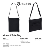 Vincent Jenoss - Túi Tote Messenger Unisex Đa Năng Basic Đeo Chéo Vải Canvas Mini Cặp Xách Laptop 14 15.6 inch Nam Nữ Chính Hãng Jenoss